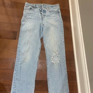 Levis Light Blue Distressed Women's Jeans